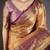 Orange floral, kanjivaram, zari woven kanchipuram silk saree with blouse