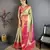 Parrot green floral, kanjivaram, zari woven kanchipuram silk saree with blouse