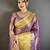 Purple floral, kanjivaram, zari woven kanchipuram silk saree with blouse
