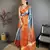 Sky blue floral, kanjivaram, zari woven kanchipuram silk saree with blouse