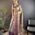 Green floral, peacock zari woven tissue silk saree with blouse