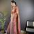 Pink floral, peacock zari woven tissue silk saree with blouse