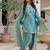 Sky blue embroidery japan satin fully stitched farshi salwar suit set