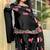 Black embroidery japan satin fully stitched farshi salwar suit set