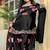 Black embroidery japan satin fully stitched farshi salwar suit set