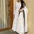 Off white embroidery vichitra silk fully stitched anarkali suit set