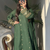 Green embroidery crep silk fully stitched top palazzo suit set