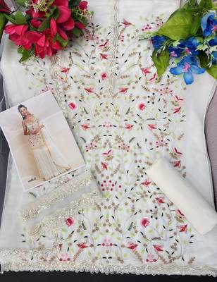 Beige faux georgette  sharara salwar suit collection un stitched 2