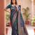 Blue Dola silk blend Saree with Silver Zari & Multicolor Thread Woven Work | Festive Wear Saree for Women