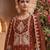 Rust color embroideried rangoli crush semi stitched salwar suit