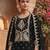 Black color embroideried rangoli crush semi stitched salwar suit