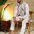 Mens designer viscose silk embroidered work kurta payjama wedding wear