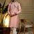 Mens designer viscose silk embroidered work kurta payjama wedding wear