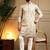 Beige royal silk embroidered work kurta payjama wedding & festive wear