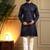Navyblue royal silk embroidered work kurta payjama wedding & festive wear