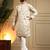 Beige royal silk embroidered work kurta payjama wedding & festive wear