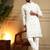 White royal silk embroidered work kurta payjama wedding & festive wear