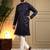 Navyblue royal silk embroidered work kurta payjama wedding & festive wear