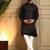 Black royal silk embroidered work kurta payjama wedding & festive wear