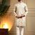 Beige royal silk embroidered work kurta payjama wedding & festive wear