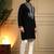 Black silk blend embroidered work kurta payjama wedding & festive wear