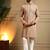 Beige silk blend embroidered work kurta payjama wedding & festive wear