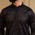 Black royal silk embroidered work kurta payjama wedding & festive wear