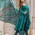 Teal green anarkali suit