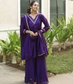 Purple kurta palazzo set