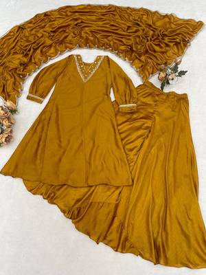 Mustard kurta palazzo set 2