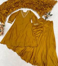 Mustard kurta palazzo set