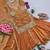Peach embroidered sharara set