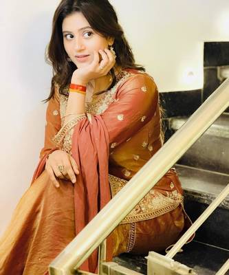 Peach embroidered sharara set 3