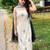 White straight kurta set with dupatta