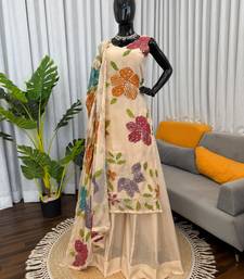 Light -peach embroidered sharara set