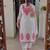 White kurta set with red embroidery
