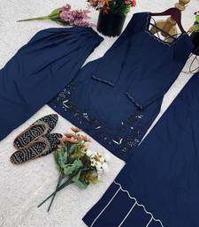 Navy blue Farshi salwar kurta set