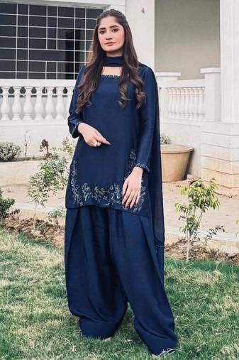 Navy blue Farshi salwar kurta set