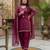 Wine silk salwar kameez set