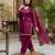 Wine silk salwar kameez set