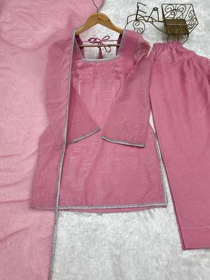 pink silk blend embroidered farshi salwar 2