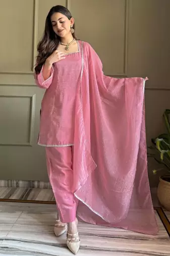 Soft pink farshi salwar kameez set 