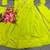 Lime green anarkali suit set