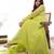 Lime green anarkali suit set