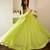 Lime green anarkali suit set