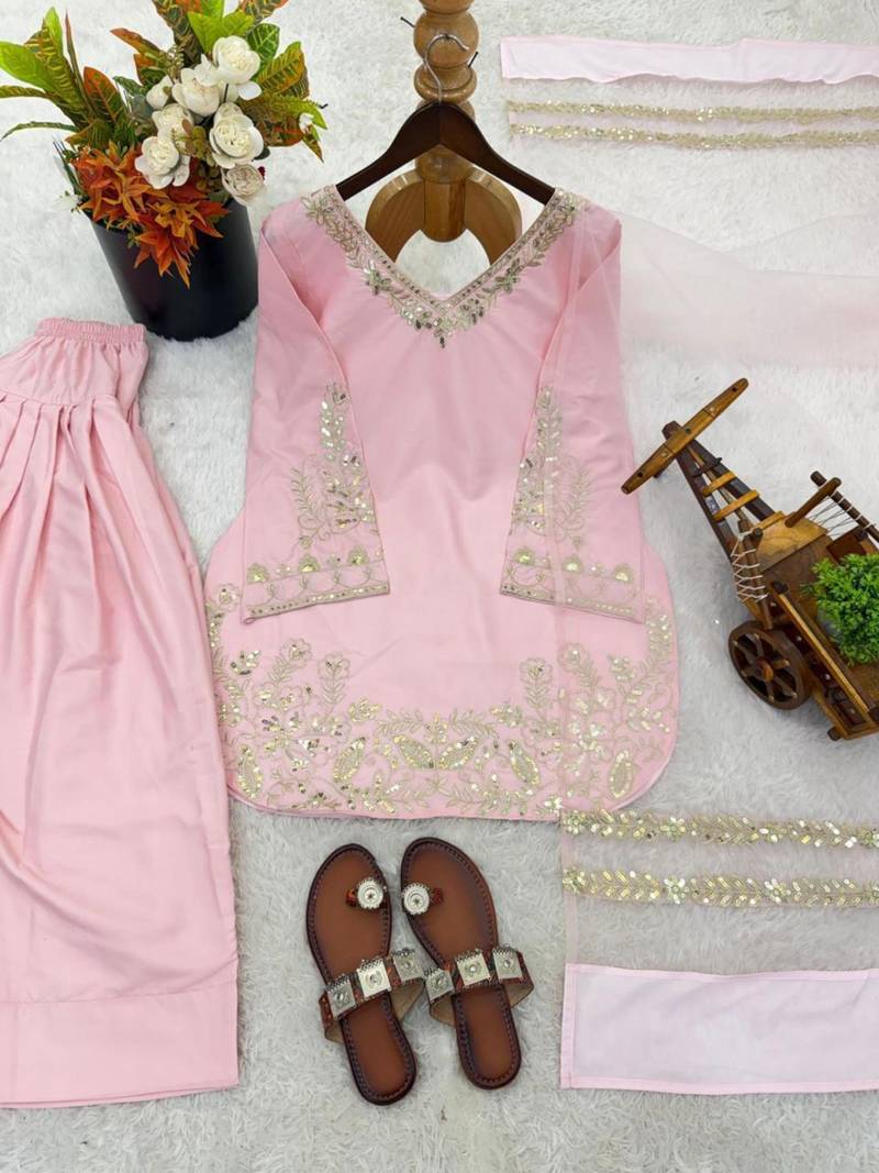 Blush pink farshi salwar kameez set