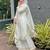 White silk embroidered salwar kameez