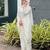 White silk embroidered salwar kameez