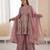 Pink silk blend sharara suit