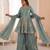 ice Blue silk blend sharara set